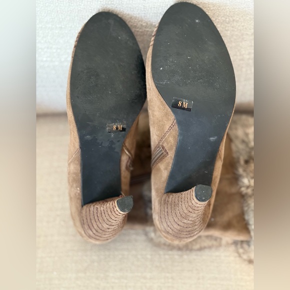 Vintage Sarah Jayne suede and fur heeled boots size 8, excellent condition - Picture 2 of 5